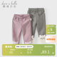 戴維貝拉兒童打底褲女童秋冬加絨褲子女寶寶針織休閑褲