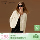 三彩【綿羊毛】2025冬季新款香風(fēng)外套夾棉圓領(lǐng)單面呢大衣女