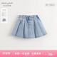 MARC&JANIE馬克珍妮女童甜酷百搭牛仔短裙 兒童百褶裙2025年春裝250203