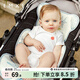 嫚熙（EMXEE）嬰兒推車(chē)涼席 兒童寶寶苧麻涼席坐墊 海底空間 72×45(cm)
