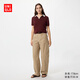 優(yōu)衣庫加長(cháng)款女裝針織廓形長(cháng)褲/休閑褲彎刀褲484159 483723 484159/32深米色 M