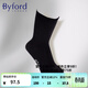 百富（BYFORD）男士襪子棉針織紳士商務(wù)襪印尼產(chǎn)中筒通勤休閑四季送禮90008ss 黑色 1雙 均碼