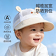 XELECPOCKET寶寶遮陽(yáng)帽夏季小月齡嬰兒帽子薄款防曬帽大帽檐男兒童鴨舌帽一歲 動(dòng)物派對-【米色】 帽圍(44-48cm)建議6個(gè)月-2歲