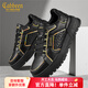 卡賓鞋子男鞋2026春季新款厚底增高板鞋時(shí)尚黑金拼色運動(dòng)休閑鞋男潮鞋 黑色 41 【標準皮鞋尺碼】