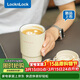 樂(lè )扣樂(lè )扣（LOCK&LOCK）陶瓷覆層保溫保冷咖啡杯男女學(xué)生高顏值隨行便攜水杯子400ML米色
