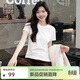 美洋（MEIYANG）瘦瘦T 顯瘦圓領(lǐng)彈力修身百搭短袖女士上衣時(shí)尚休閑透氣柔軟T恤女 白色 L