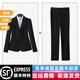 古緹琪職業(yè)西裝套裝女酒店經(jīng)理工作服大學(xué)生面試女裝套裝正裝女西服外套 黑色西裝+褲子 L 【建議100-109斤】