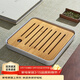 憶壺茶 茶盤(pán)雙層瀝水盤(pán) 家用現代小型瀝儲水式小茶臺竹茶托盤(pán)功夫茶具 鴻方雙層瀝水盤(pán)(原色)20*20cm