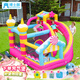 博士豚充氣城堡家用淘氣堡蹦床小型兒童室內充氣跳床滑梯戶(hù)外擺攤游樂(lè )園 72060-棒棒糖( 雙氣墊款 )