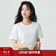 茵曼（INMAN）純棉舒適女裝logo繡花短袖t恤時(shí)尚百搭休閑2026夏季新品上衣 白色-K18528053 L