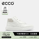 愛(ài)步（ECCO） 休閑鞋女 百搭簡(jiǎn)約平底鞋板鞋高幫球鞋 街頭272823 白色/灰白色27282352292 37