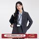 達佳詩(shī)灰色西裝套裝女正裝大學(xué)生教資面試職業(yè)裝小個(gè)子女士休閑西服外套 灰色西裝【一?？邸?S 適合90-105斤可穿，正碼正拍