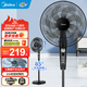 美的（Midea）電風(fēng)扇家用風(fēng)扇落地扇 7葉遠距強風(fēng)電扇立式輕音靜音節能可定時(shí)降溫黑色機械款 【風(fēng)速309m/min】超級單品