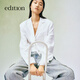edition西裝外套女系帶亞麻截短女紳士小西服小個(gè)子EBD2BLA007 漂白色 S