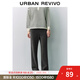 UR2025秋季新款女流光風(fēng)燈芯絨加厚直筒褲UYY650069+ 冷灰 XS