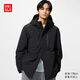 優(yōu)衣庫男裝女裝高性能復合連帽外套保暖夾克含羽絨智暖衣478277 09 黑色 L