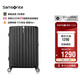 新秀麗（Samsonite）行李箱20英寸拉桿箱時(shí)尚豎條紋旅行箱包黑色GU9密碼登機箱