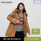 moussy新品復古可拆卸貼布刺繡N3B連帽棉服028HA430-0171 550駝色 均碼 00020/F