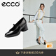 愛(ài)步（ECCO）粗跟單鞋女 百搭一字帶高跟瑪麗珍鞋通勤 雕塑奢華222503 黑色22250301001 37 （尺碼偏大）