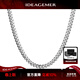 IDEAGEMER925銀古巴項鏈男士高級感潮流時(shí)尚個(gè)性痞帥百搭歐美男素鏈鎖骨鏈 銀古巴鏈【45CM】