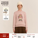 Teenie Weenie小熊女裝秋冬圓領(lǐng)套頭毛衣學(xué)院風(fēng)休閑少女感針織衫 粉色 S 160