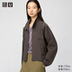 優(yōu)衣庫合作款/女裝男裝棉混紡短外套484032 39 棕黑色 L