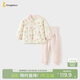 童泰（TONGTAI）寶寶套裝秋冬季純棉夾棉嬰兒衣服兒童內衣睡衣家居服粉色80cm
