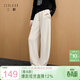 三彩2025冬季新款慵懶雪尼爾香蕉褲長(cháng)褲松緊高腰寬松垂感顯瘦M