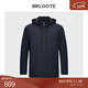 巴魯特【商務(wù)通勤】行政夾克男裝連帽簡(jiǎn)約彈力男士外套春秋款新款上衣 藏青 L （175/96A）