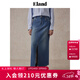 ELAND衣戀半身裙女純棉高腰前開(kāi)叉長(cháng)裙2025秋新款 中牛仔色(01)M/Indigo S 160
