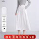 betu女裝秋季新款半身裙靈動(dòng)波點(diǎn)印花優(yōu)雅傘裙裙子女2508T67 白色 S