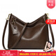 袋鼠卡拉品牌女包2026新春新款大容量軟皮單肩包斜挎包女士包包輕便軟皮包 咖棕（手包+卡包+禮盒裝）