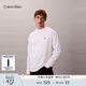 Calvin KleinJeans春秋男士休閑通勤ck刺繡純棉寬松純色打底衫長(cháng)袖T恤上衣