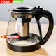 HKML泡茶壺耐熱大容量玻璃茶壺加厚茶具茶水分離壺大容量泡茶器 1000ML單只泡茶壺