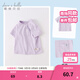 戴維貝拉（DAVE＆BELLA）童裝中大童t恤半袖男童上衣短袖女童衣服夏裝新款小童服裝打底衫 紫色【現貨】 130 cm（建議身高120-130cm）