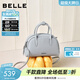 百麗云貝波士頓女包新款時(shí)尚保齡球包真皮斜挎手提包BL881AX6 云母藍 F