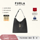 芙拉（FURLA）【禮物】MIANOVA牛皮中號女士時(shí)尚通勤單肩包HOBO包流浪包 黑色 M