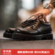馬登德比鞋男款厚底增高黑色大頭皮鞋男通勤百搭cleanfit休閑工裝鞋子 星耀黑 【正碼正拍&4cm增高/磨砂珠光感/男士皮鞋】 40 男碼