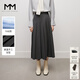麥檬MM爆款百褶裙靜奢美學(xué)/四季百搭商場(chǎng)同款黑灰色半身裙春秋 深灰5FA141761 S