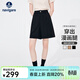 Navigare意大利小帆船女士五分褲夏季顯腿長(cháng)時(shí)尚休閑褲通勤百搭A字短褲女 暗夜黑 M