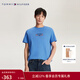 Tommy Hilfiger【運動(dòng)休閑】春夏男裝純棉平紋針織美式潮流字母短袖T恤上衣 天藍色C30 L （推薦：150-165斤）