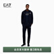 EMPORIO ARMANI/阿瑪尼官方旗艦EA7/新款男連帽戶(hù)外純棉毛圈運動(dòng)套裝春夏 UB102-阿瑪尼藍色 M  (推薦：135-150斤)