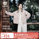 坦博爾輕薄羽絨服女短款翻領(lǐng)時(shí)尚復古秋冬保暖外套5330228A 珍珠粉米160