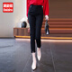 黛姿茹（daiziru）九分西裝褲女春季2026新款高腰直筒褲小個(gè)子職業(yè)小腳休閑褲子女 黑色[九分] M (27) 【95-105斤】