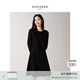 玖姿·安娜蔻優(yōu)雅千金風(fēng)燙鉆羊毛針織連衣裙小黑裙女2025冬季新款 素黑 M