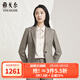 雅戈爾（YOUNGOR）套西上衣女毛料系列女西服更顯年輕簡(jiǎn)潔大氣商場(chǎng)同款 咖色千鳥(niǎo)格 L 160/84A