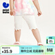 迷你巴拉【七分打底褲】女童夏新款木耳邊可愛(ài)褲子 本白10101 140