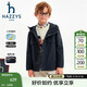 哈吉斯（HAZZYS）品牌男童秋季新款防風(fēng)耐穿立體印花厚外套風(fēng)衣藏藍165