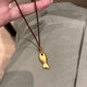 海上羅孚黃金小黃魚(yú)項鏈女士輕奢設計感999足金小金魚(yú)吊墜鎖骨鏈送女友 克重多退少補勿拍