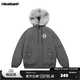 NICEBAD【黃子弘凡同款】可拆卸毛領(lǐng)連帽派克棉羽絨服復古 深灰色  [毛領(lǐng)可拆卸][棉] M [毛領(lǐng)可拆卸]